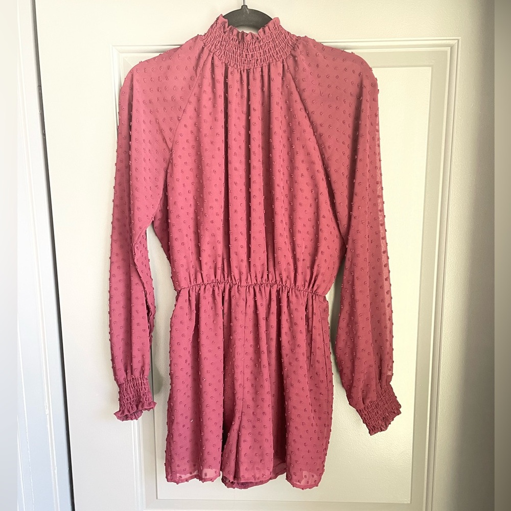 NWT Vestique Maroon Romper Long-Sleeves
